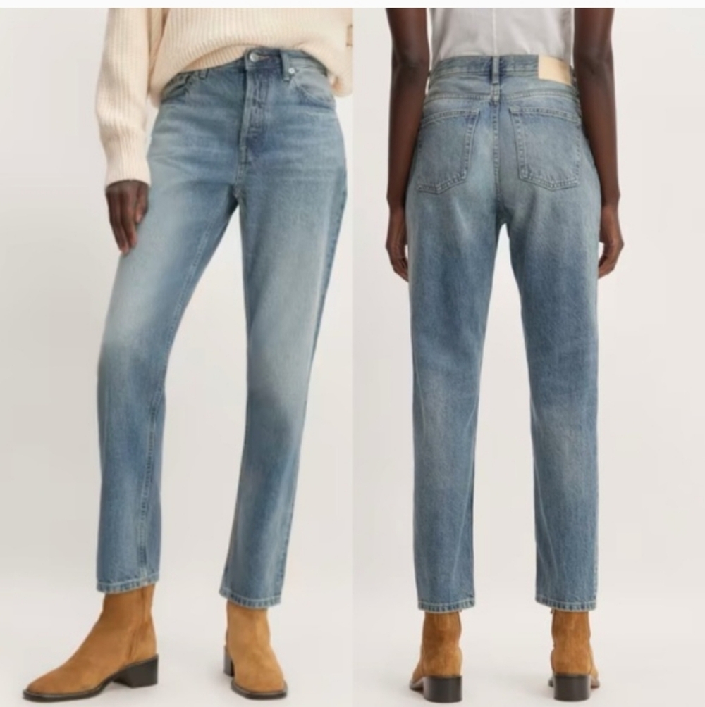 Everlane The Curvy 99's Cheeky Straight Organic Cotton Jeans sz 27